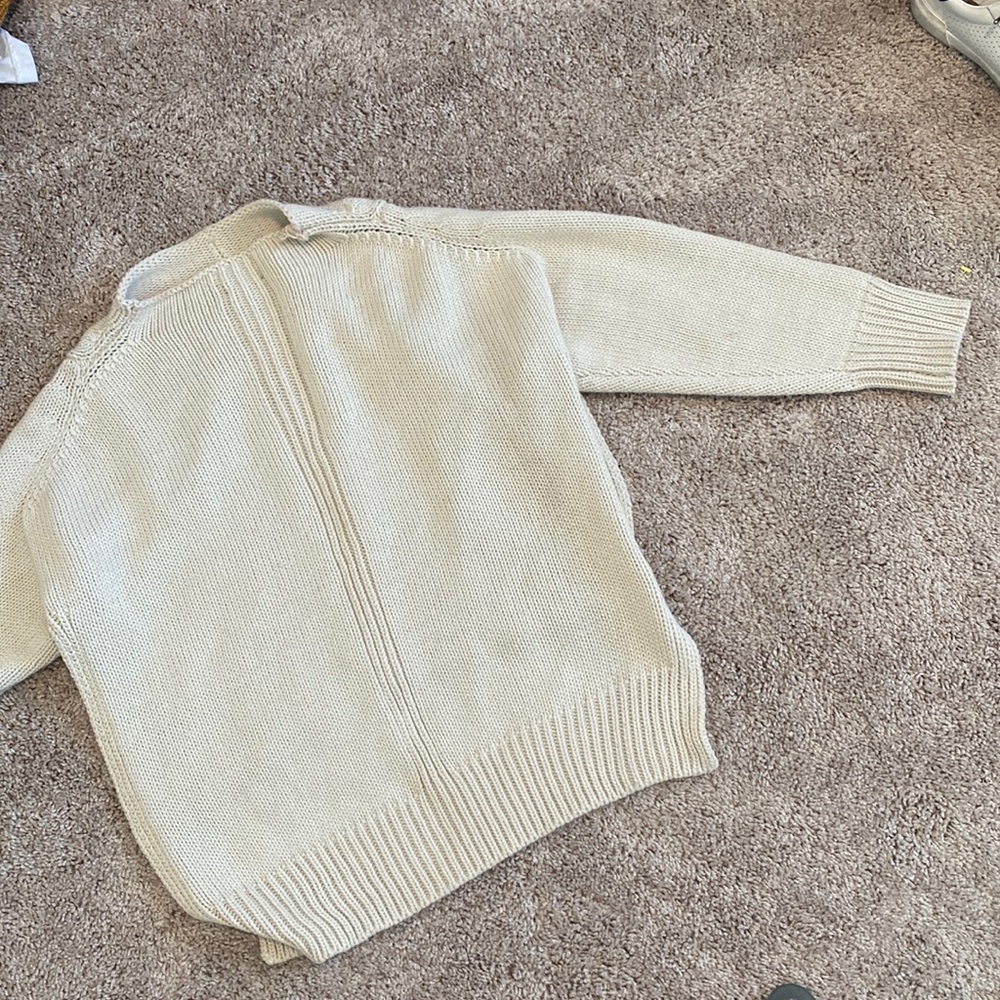 High low sweater cropped